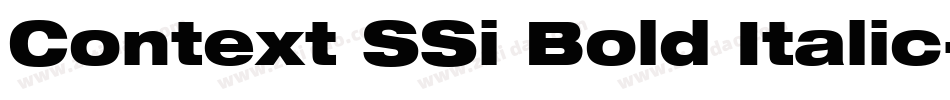 Context SSi Bold Italic字体转换